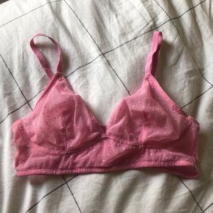 Pink Mesh Bralette